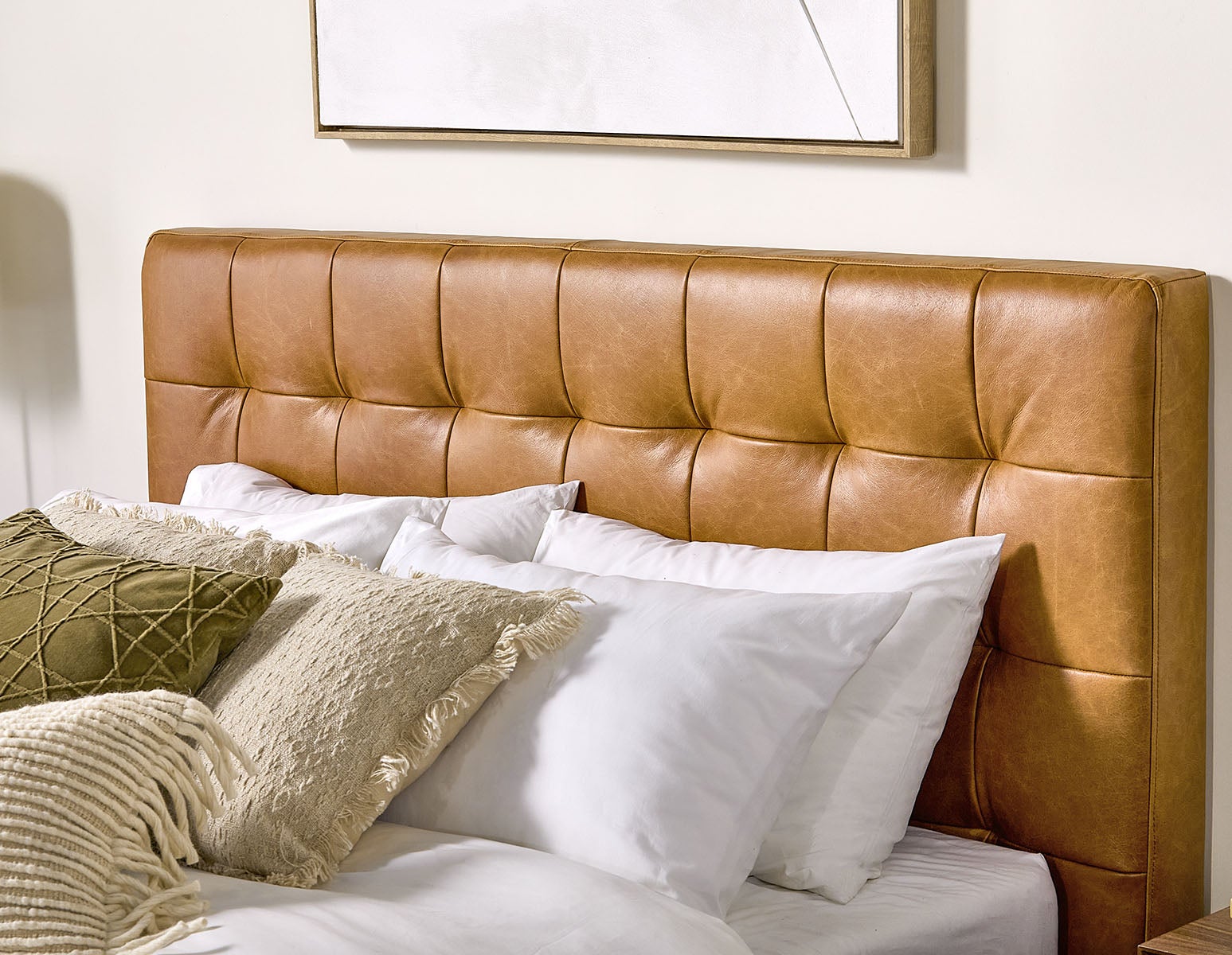 KINSEY leather queen size bed undefined