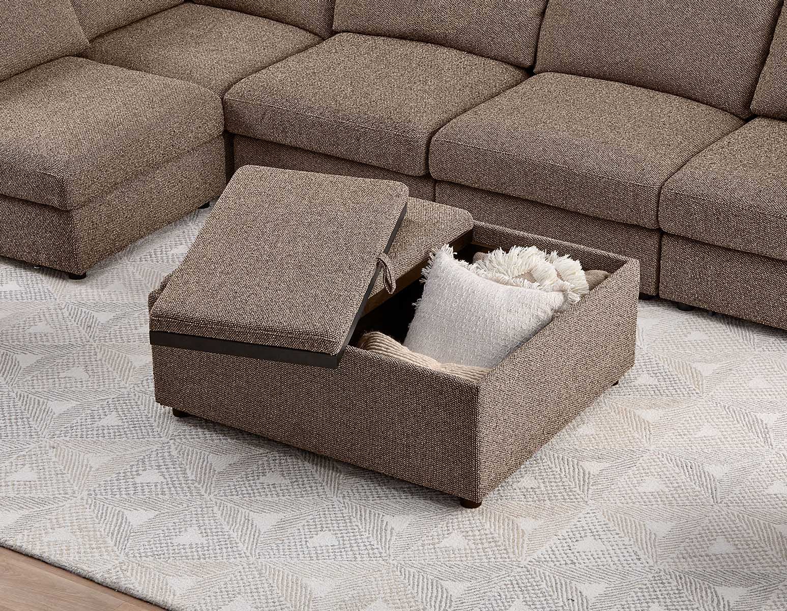 OLISA contemporary coffee table ottoman undefined