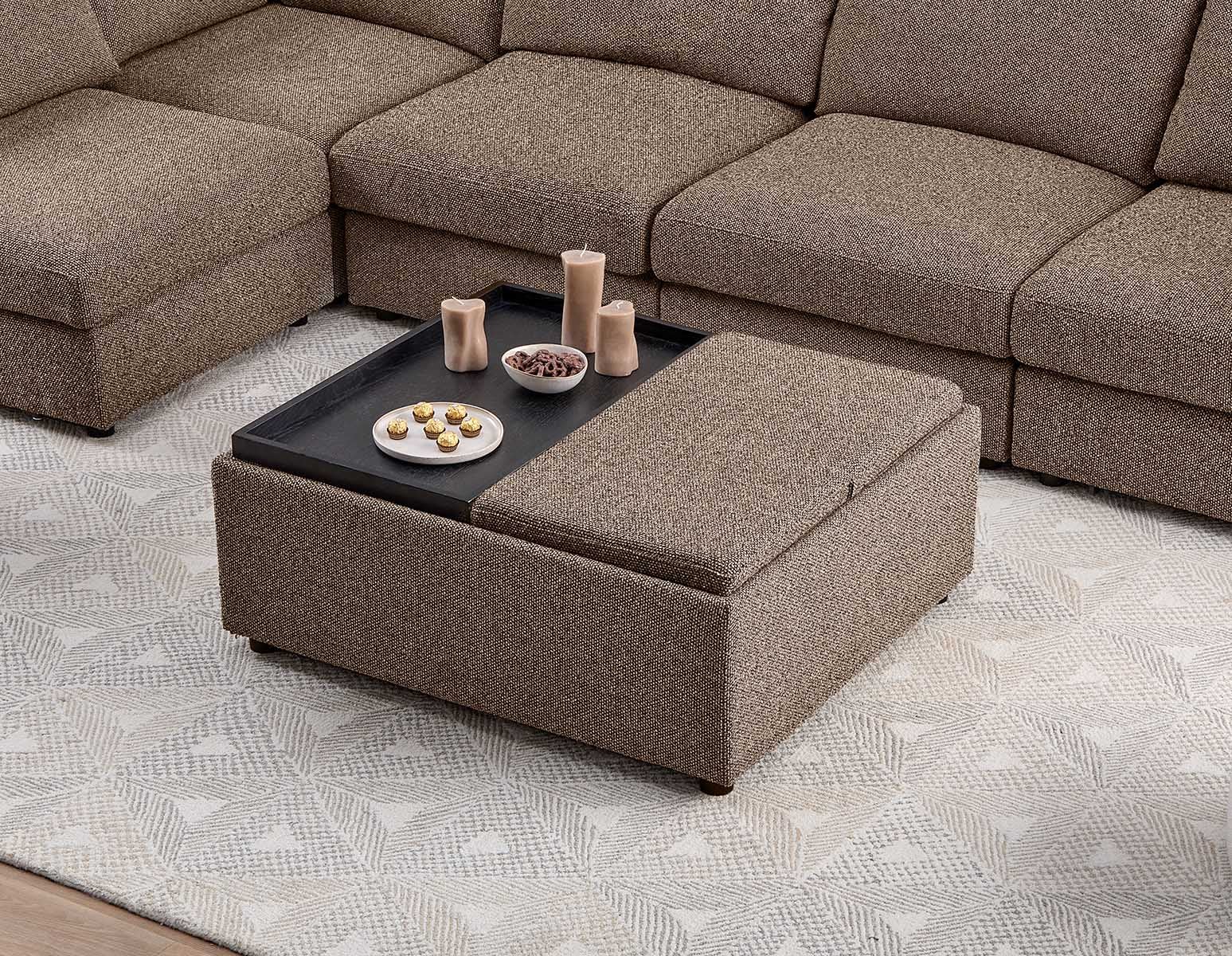 OLISA pouf et table basse contemporain undefined