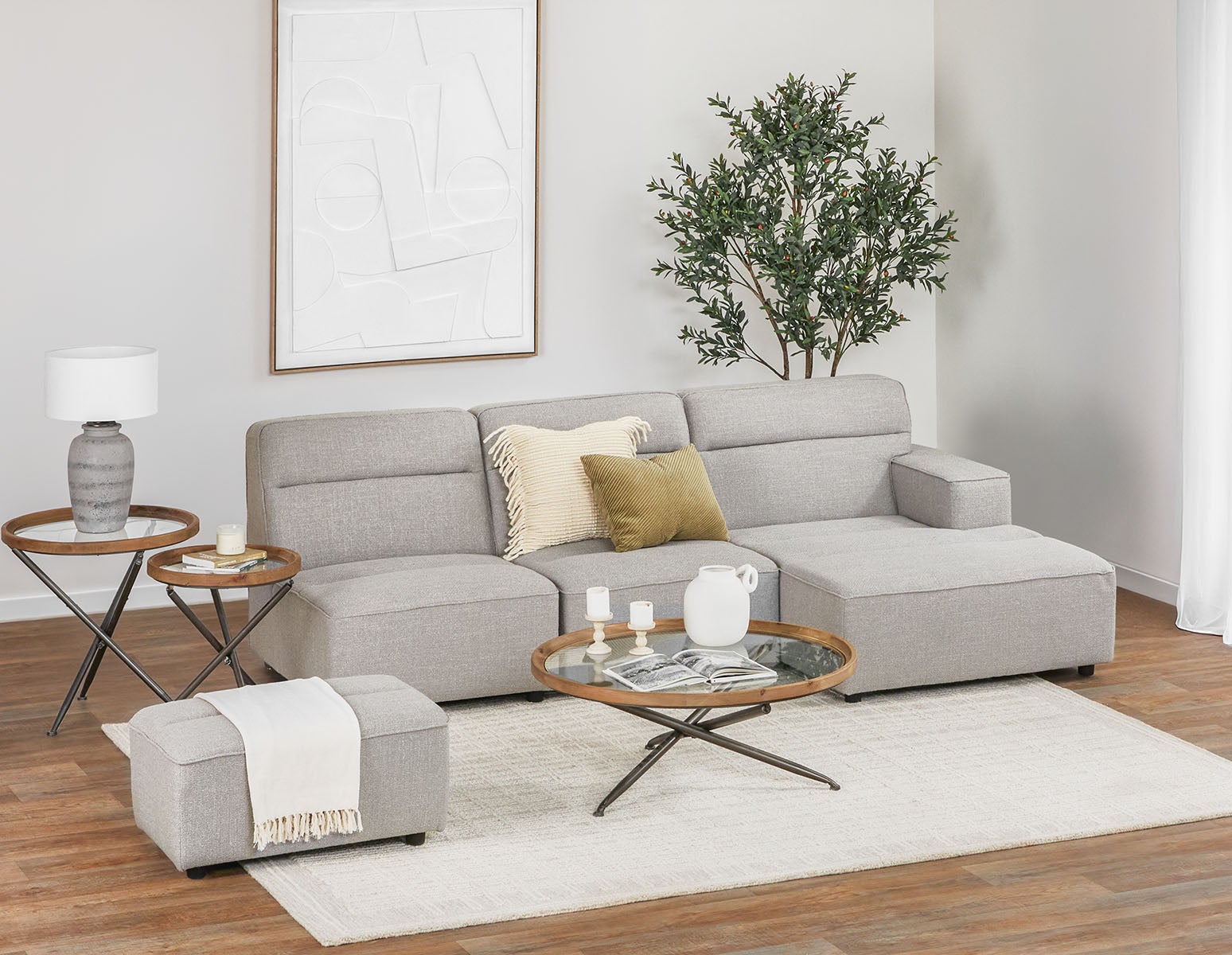REVAN modern modular armless sofa customize to fit your space undefined