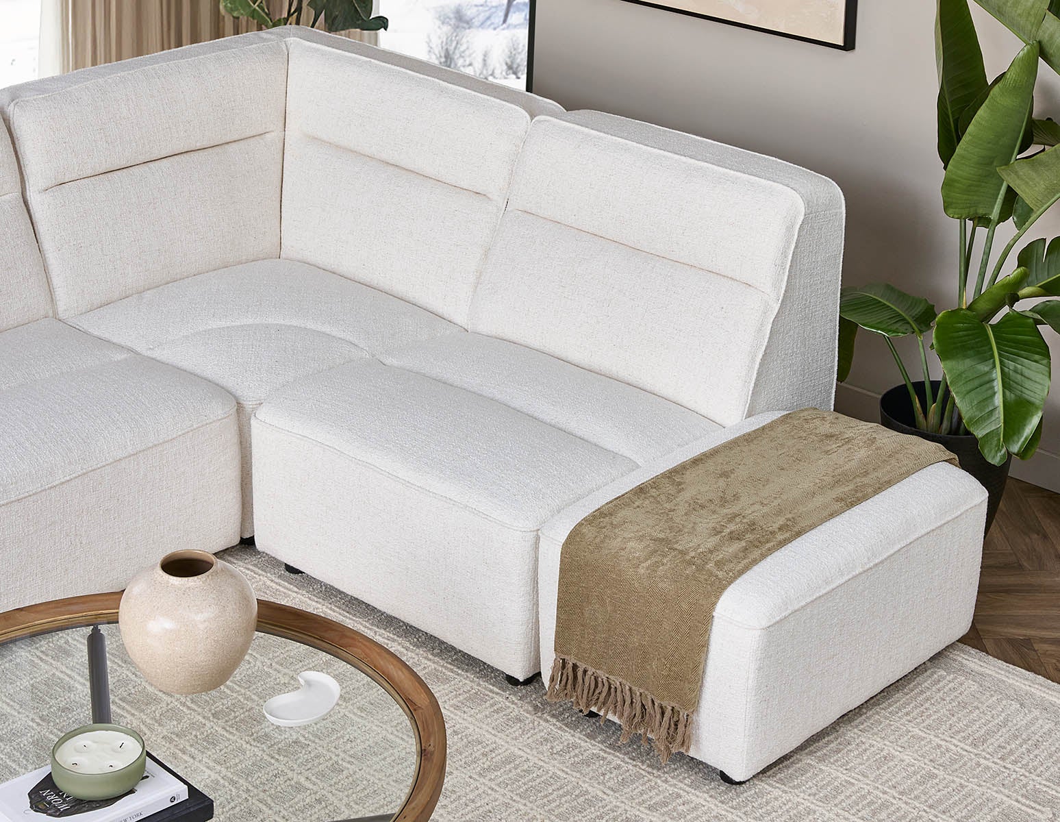 REVAN modern modular armless sofa customize to fit your space undefined