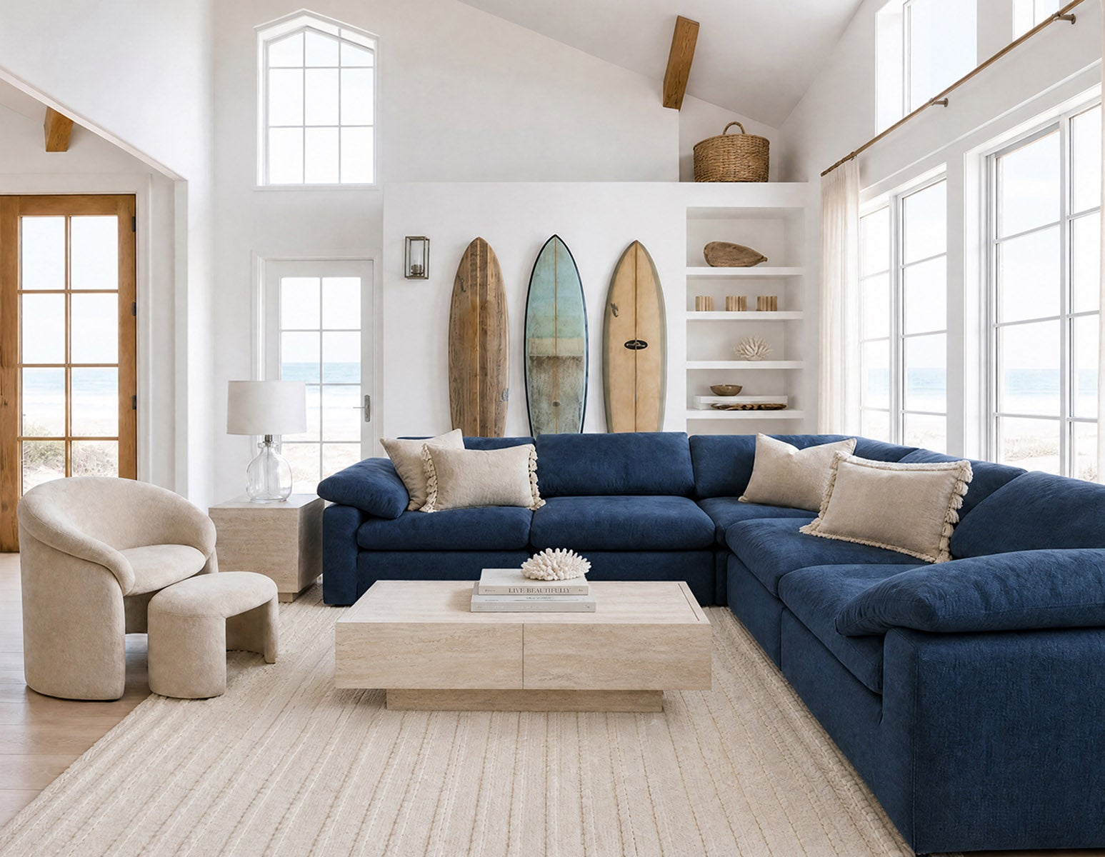 TRAVINE coffee table with storage 118 cm undefined