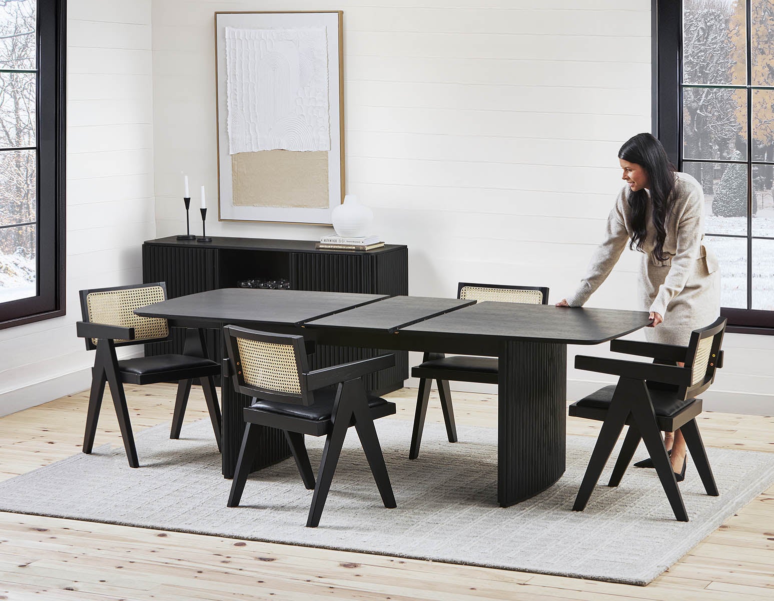 LESTER extendable dining table 180 cm to 220 cm undefined