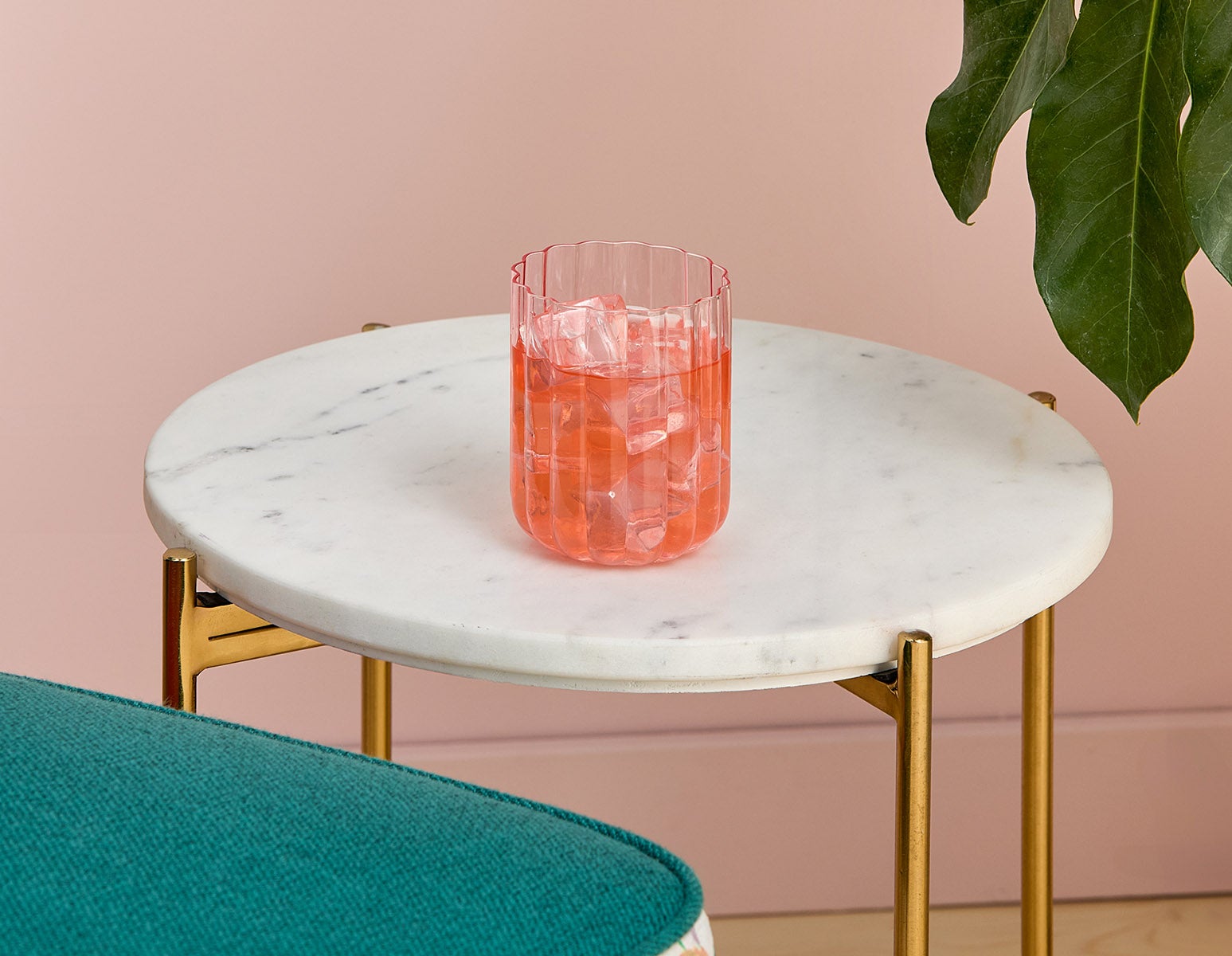 DENVER round marble end table 45cm undefined