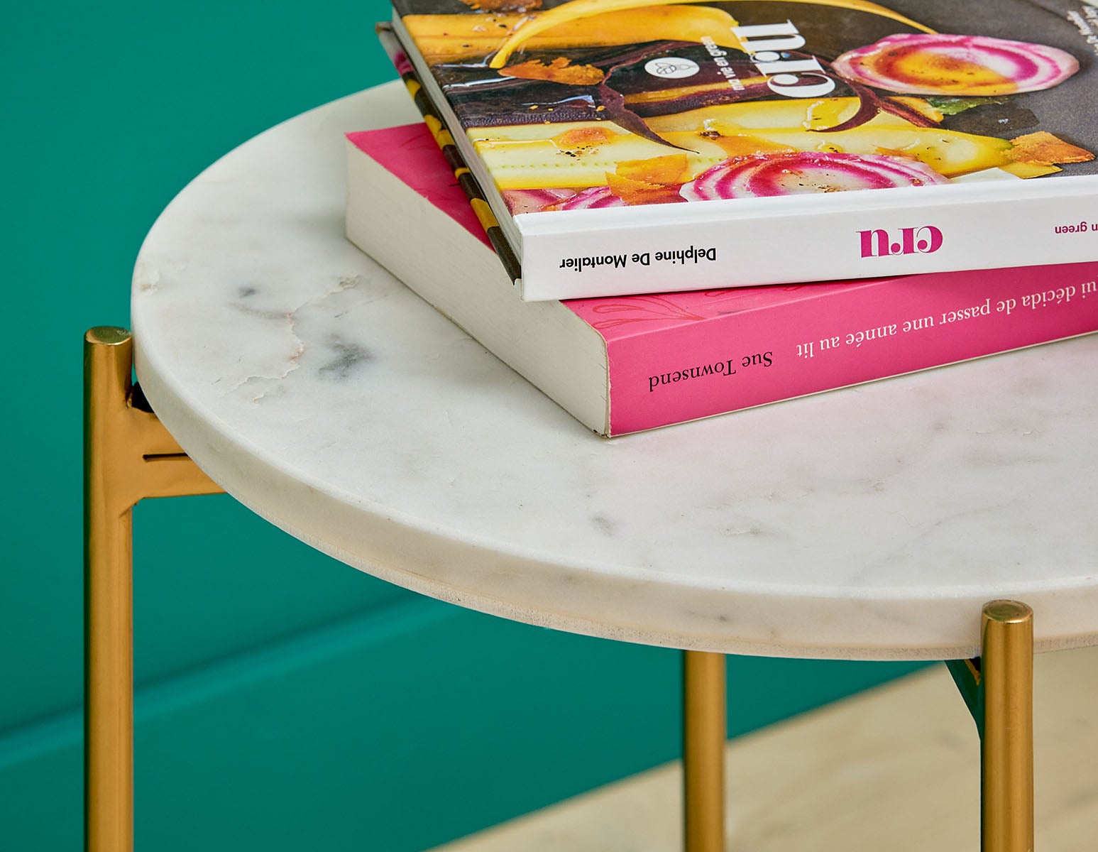 DENVER round marble end table 45cm undefined