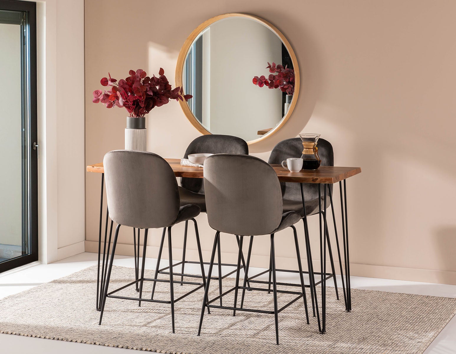 RENO table-bar en bois d'acacia massif 160cm undefined
