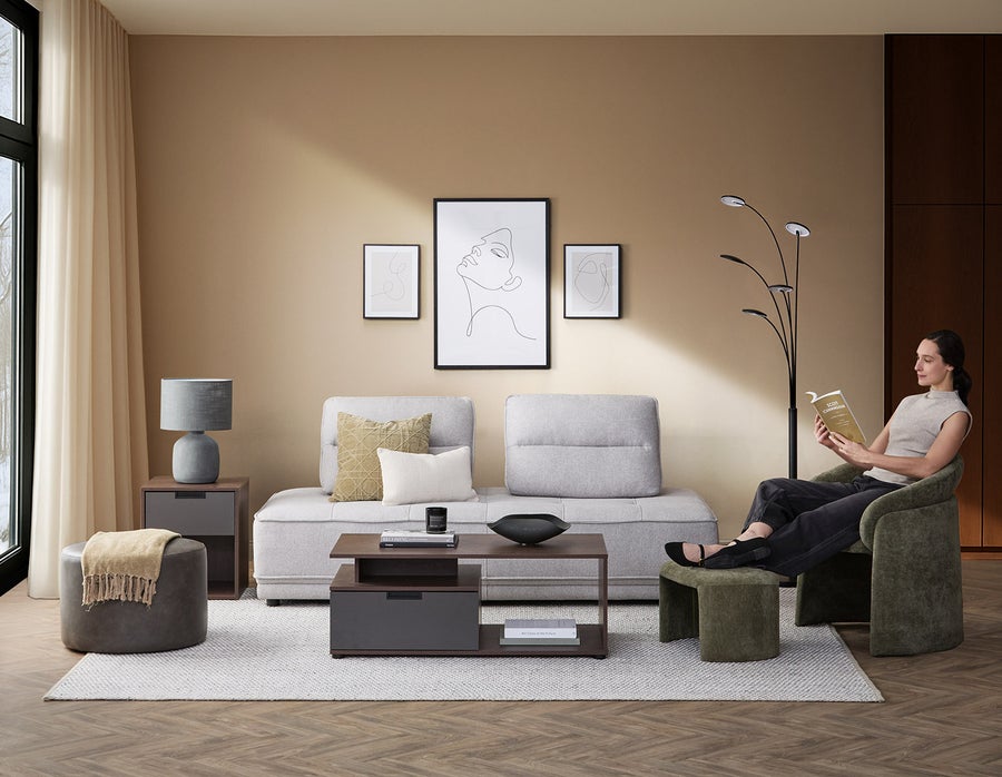 HANCHA chaise d'appoint moderne avec pouf undefined