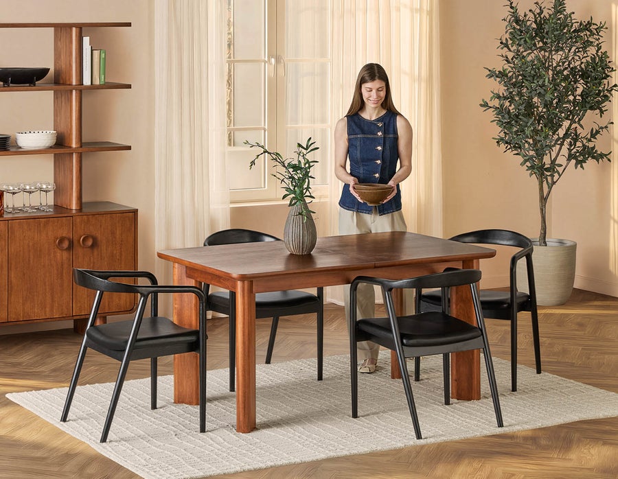 PALMO modern-retro extendable dining table 150 to 200cm undefined