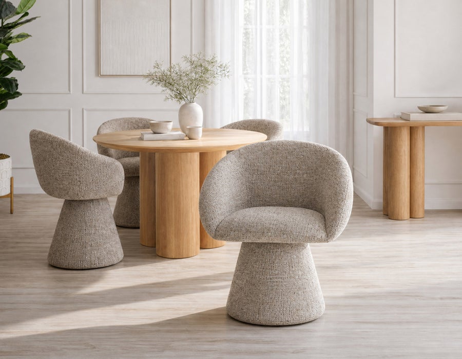ORAN modern swivel dining armchair undefined