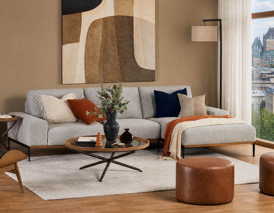 PRESTON modern right-facing sectional sofa undefined
