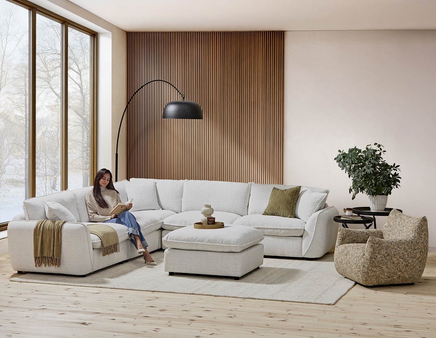KIMM contemporary 6-pc modular sectional sofa undefined