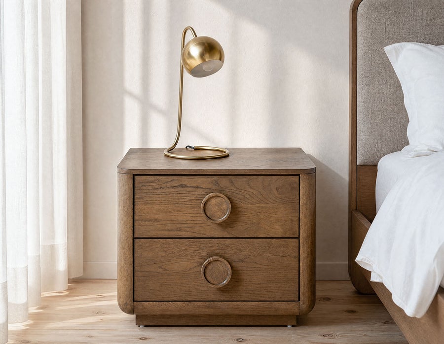 TAVEN rustic modern nightstand undefined