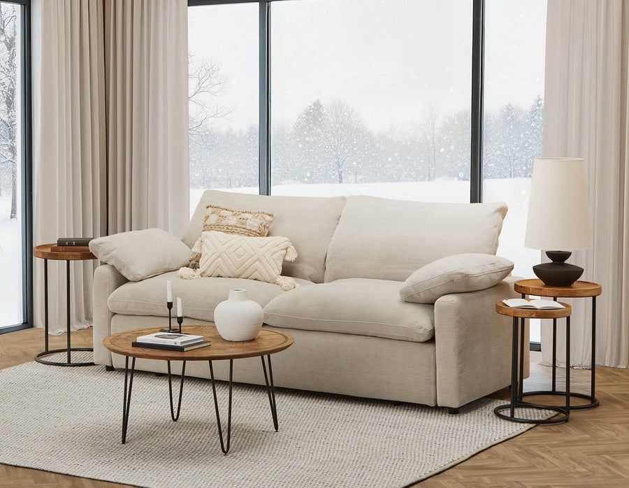 AIDEN mango wood coffee table 90 cm undefined