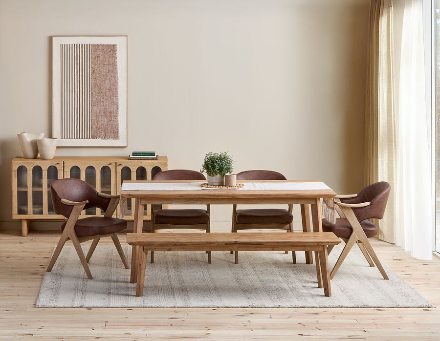LORENA ash wood dining armchair undefined