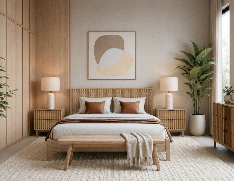 RIONA japandi style double-bed undefined