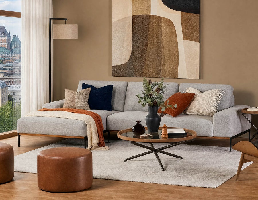 PRESTON modern left-facing sectional sofa undefined