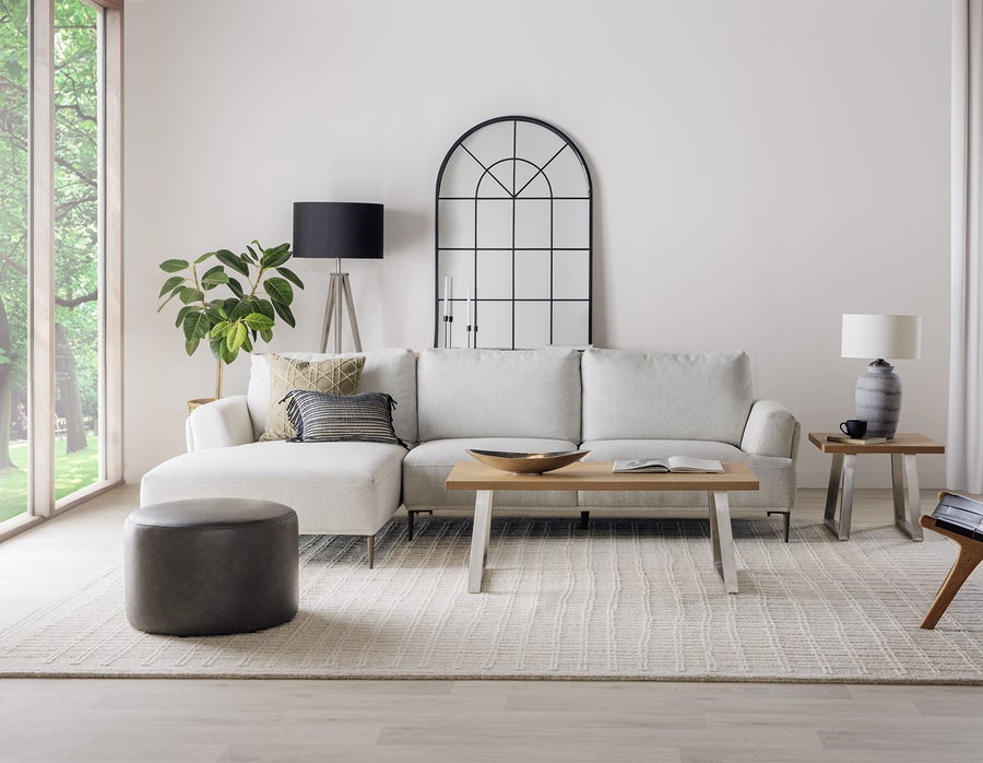 VICTOR contemporary left-facing sectional sofa undefined
