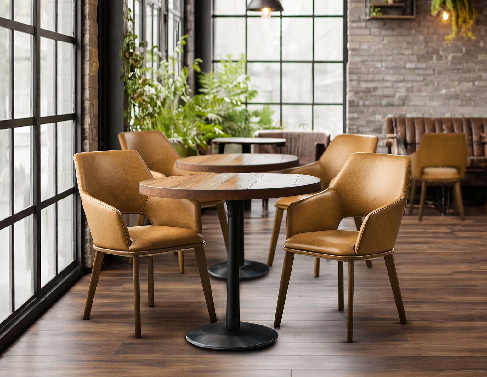 VITTA 100% leather modern contemporary dining chair undefined