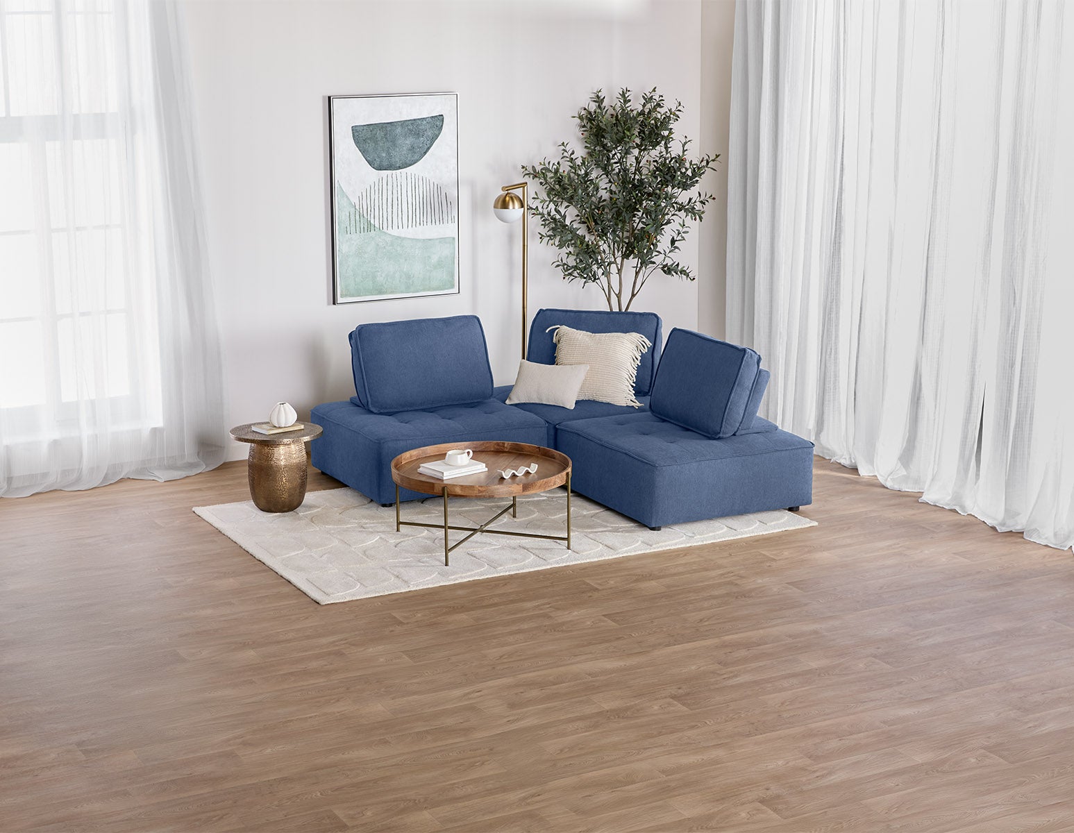 LEON canapé d'angle modulaire moderne s'adapte à votre espace undefined