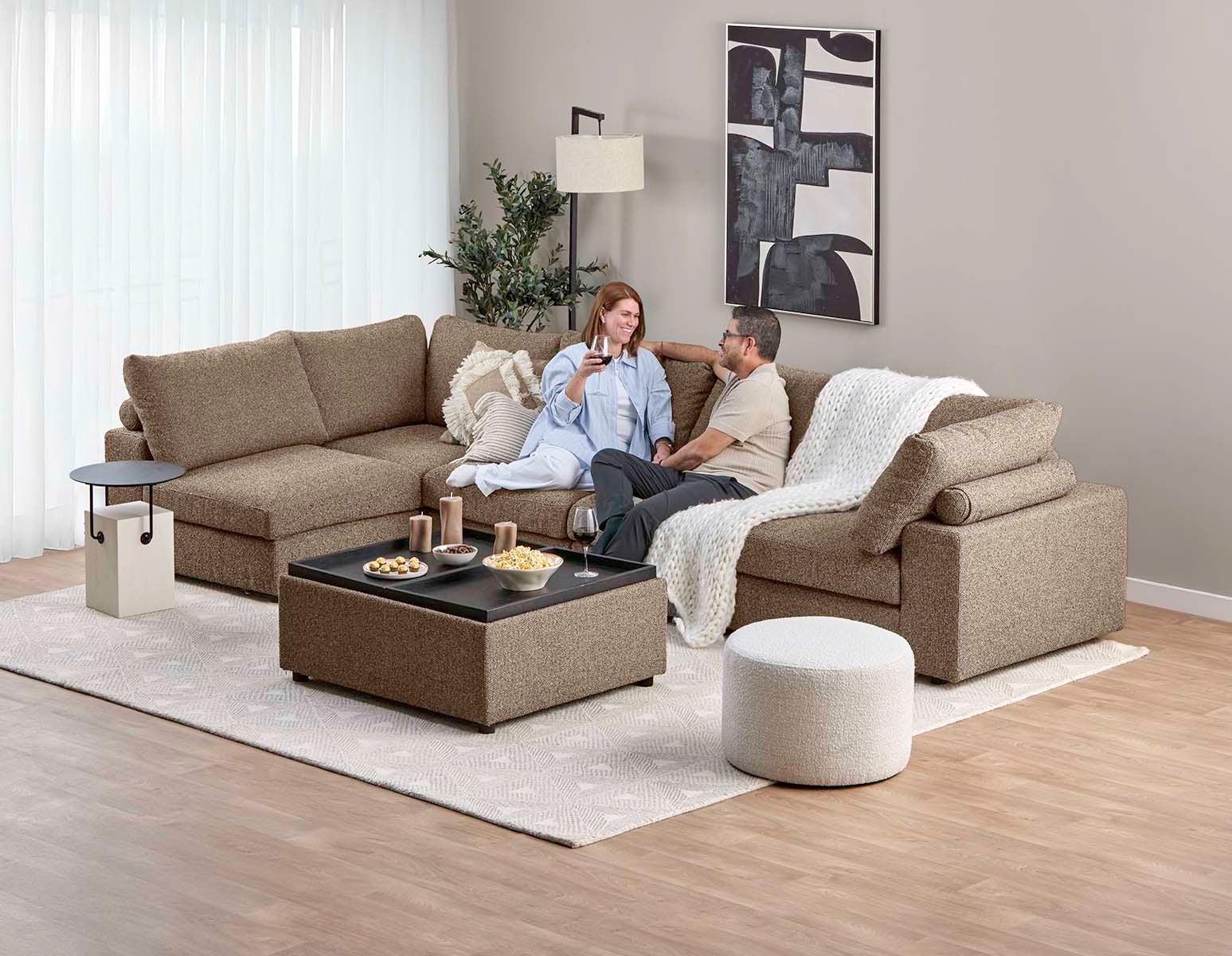 OLISA pouf et table basse contemporain undefined