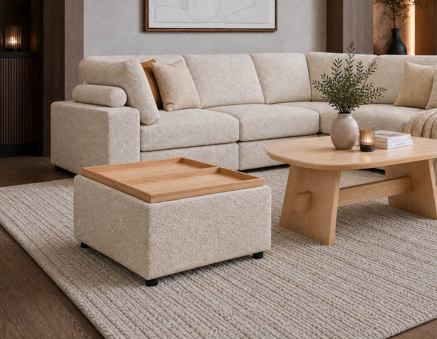 OLISA contemporary coffee table ottoman undefined