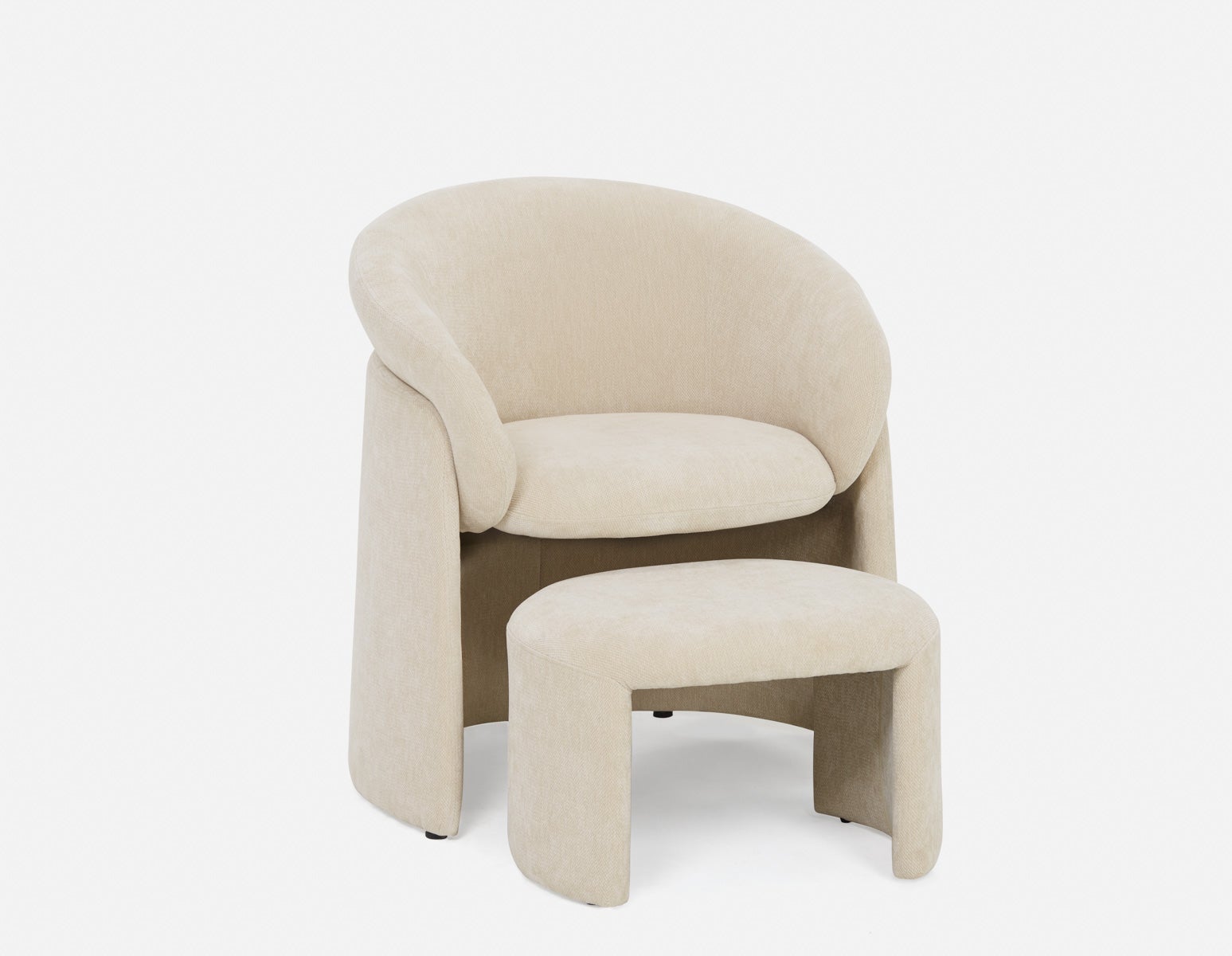 HANCHA modern accent chair with ottoman undefined
