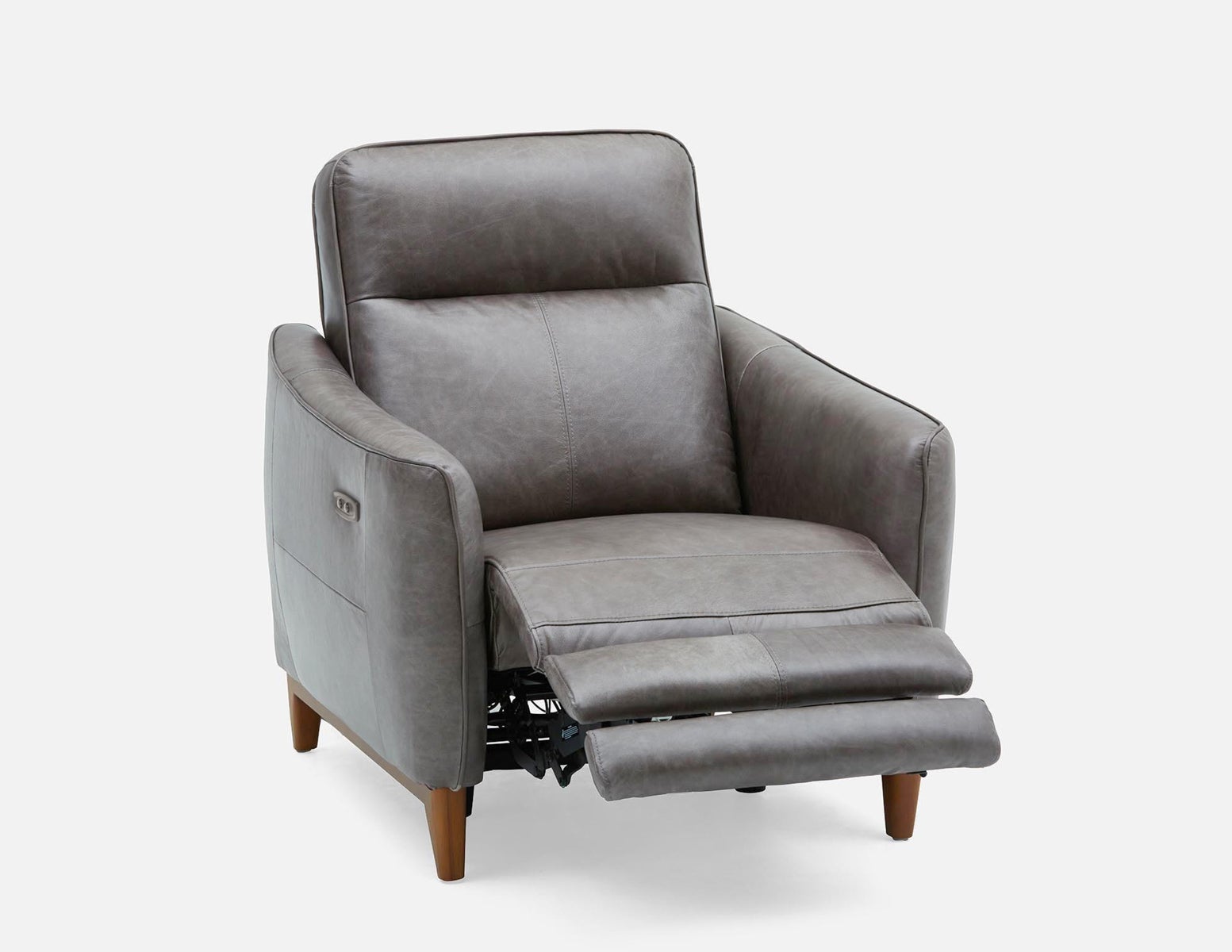 PALMER contemporary modern power-reclining 100% leather armchair undefined