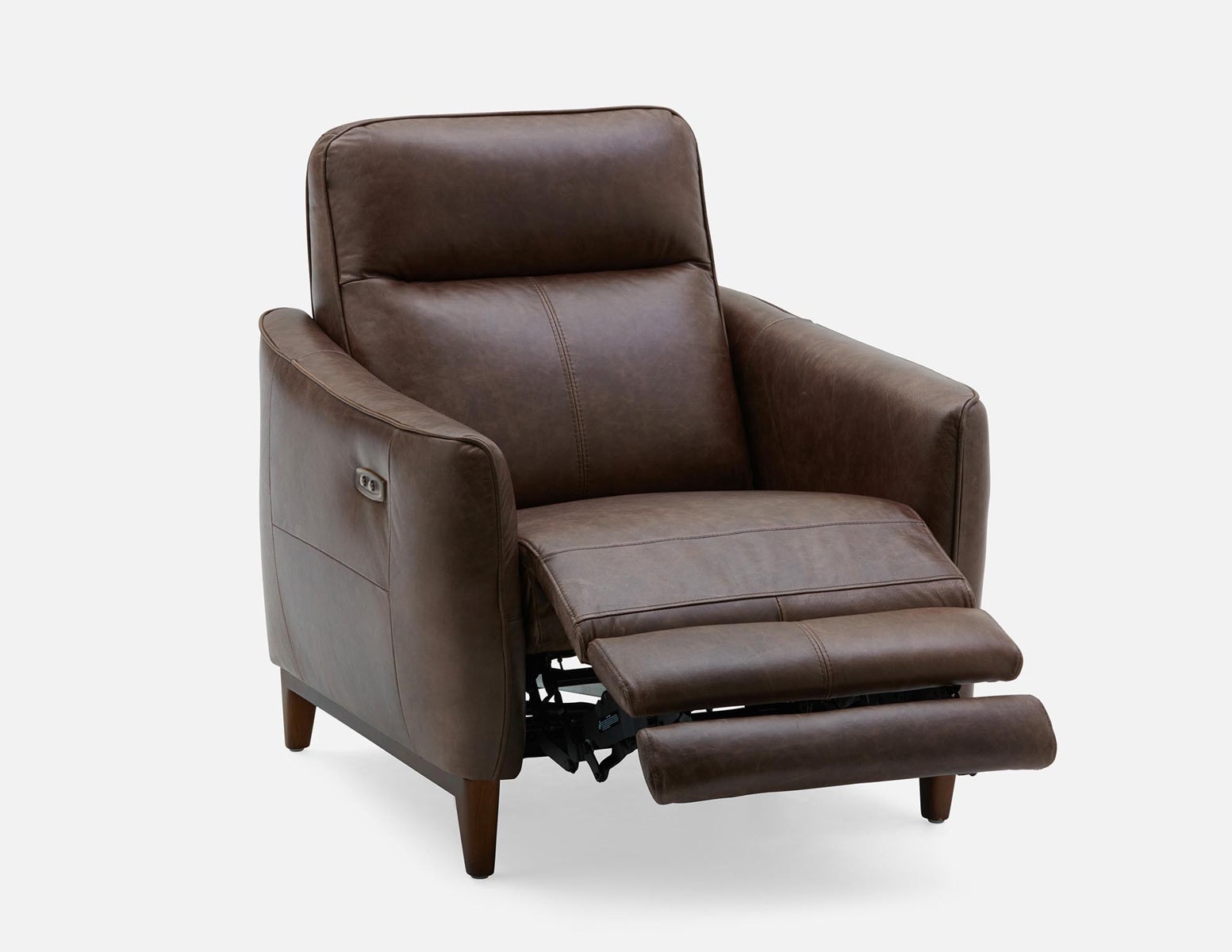 PALMER contemporary modern power-reclining 100% leather armchair undefined