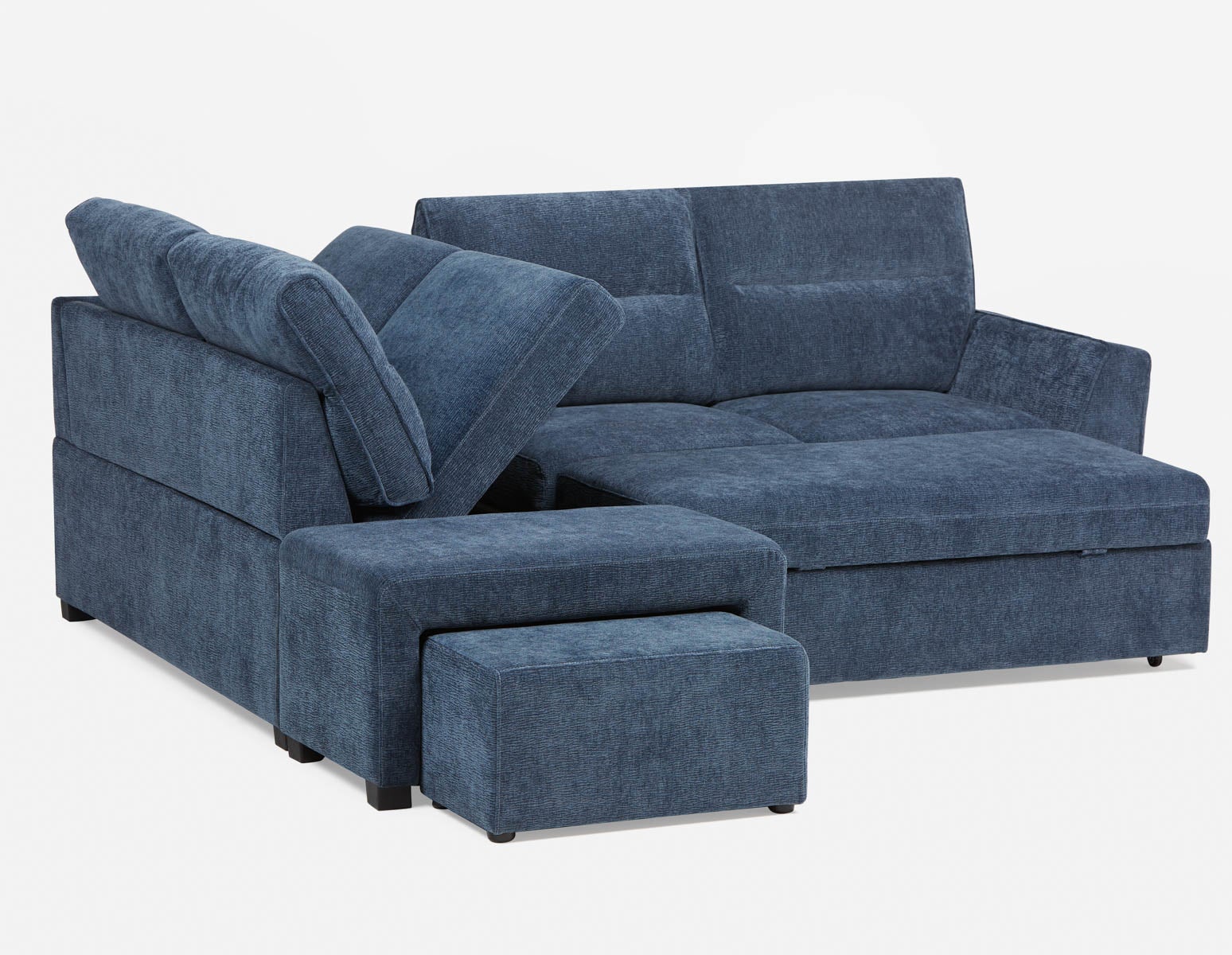 MINNESOTA left-facing sectional sofa-bed with storage undefined