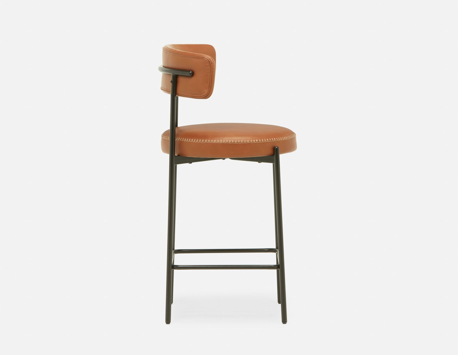 KURO Industrial-modern counter stool with backrest 66cm undefined