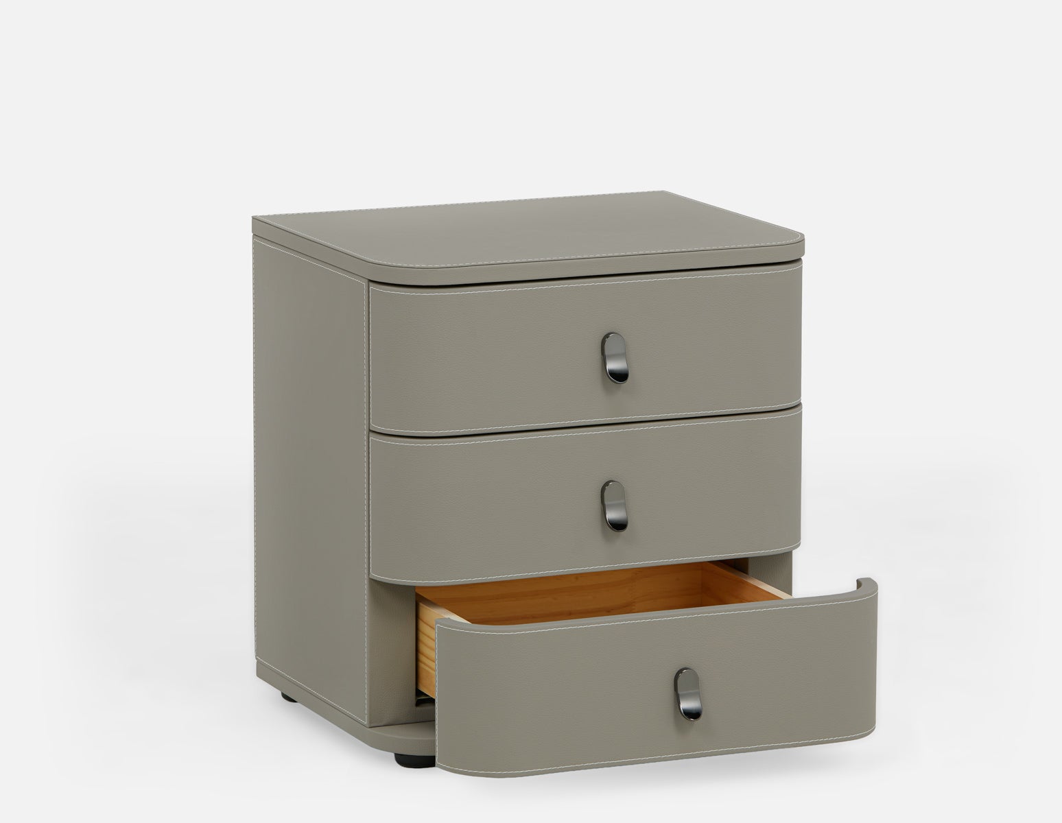 GAEL contemporary 3-drawer nightstand undefined
