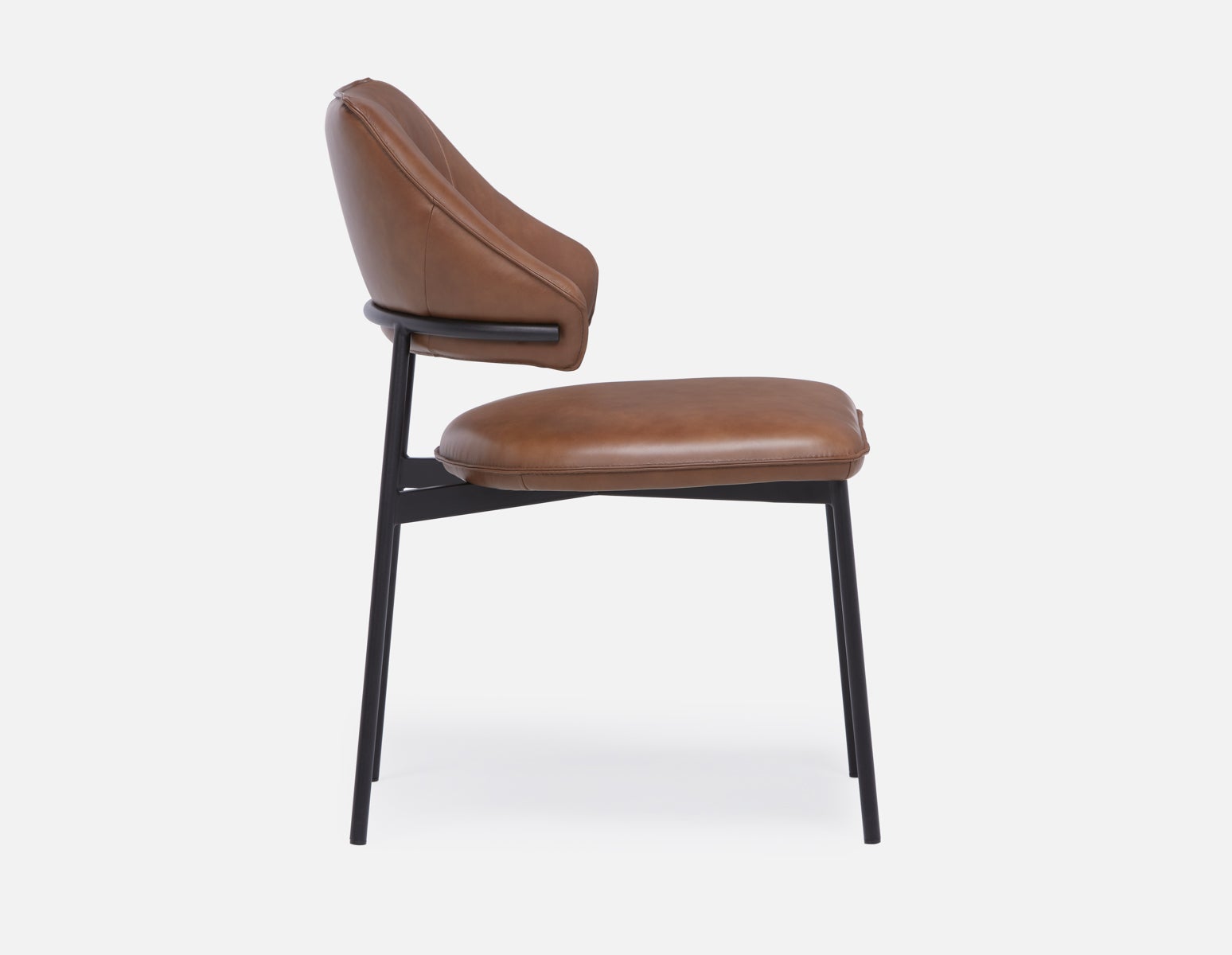 PALMA 100% leather mid-century modern dining chair undefined