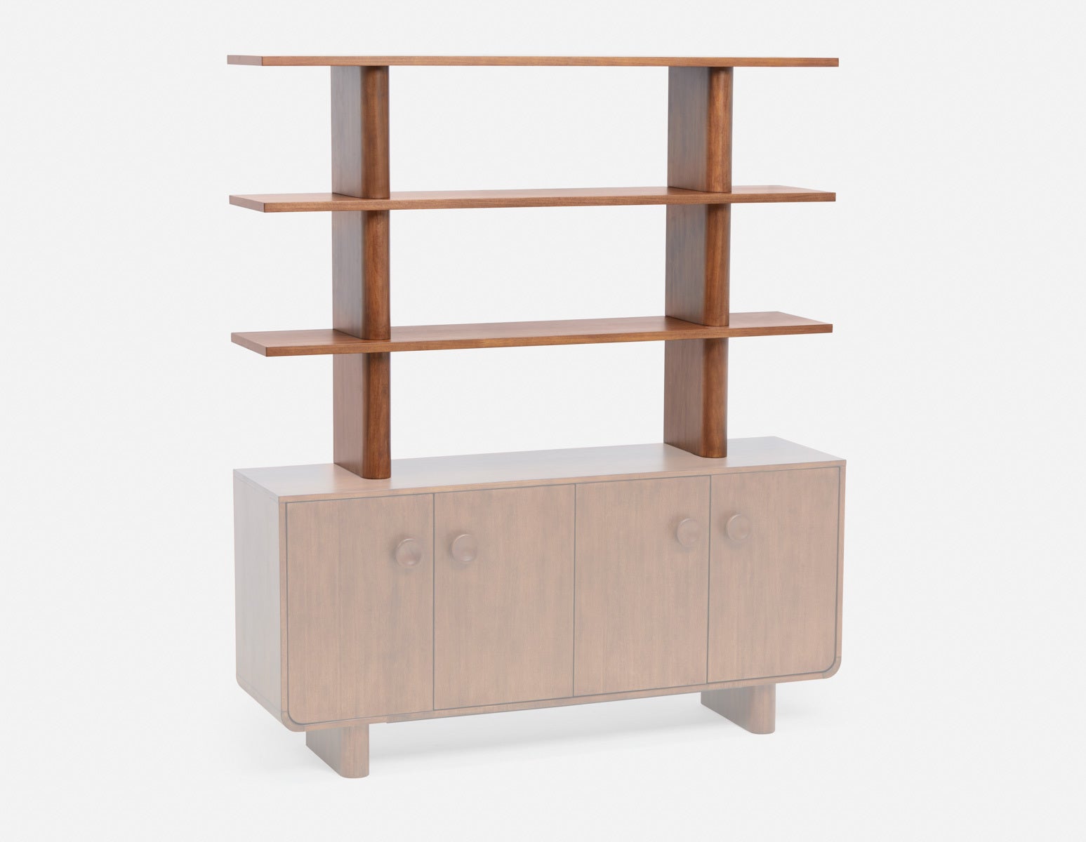 PALMO modern-retro 3-tier hutch shelf 165cm undefined