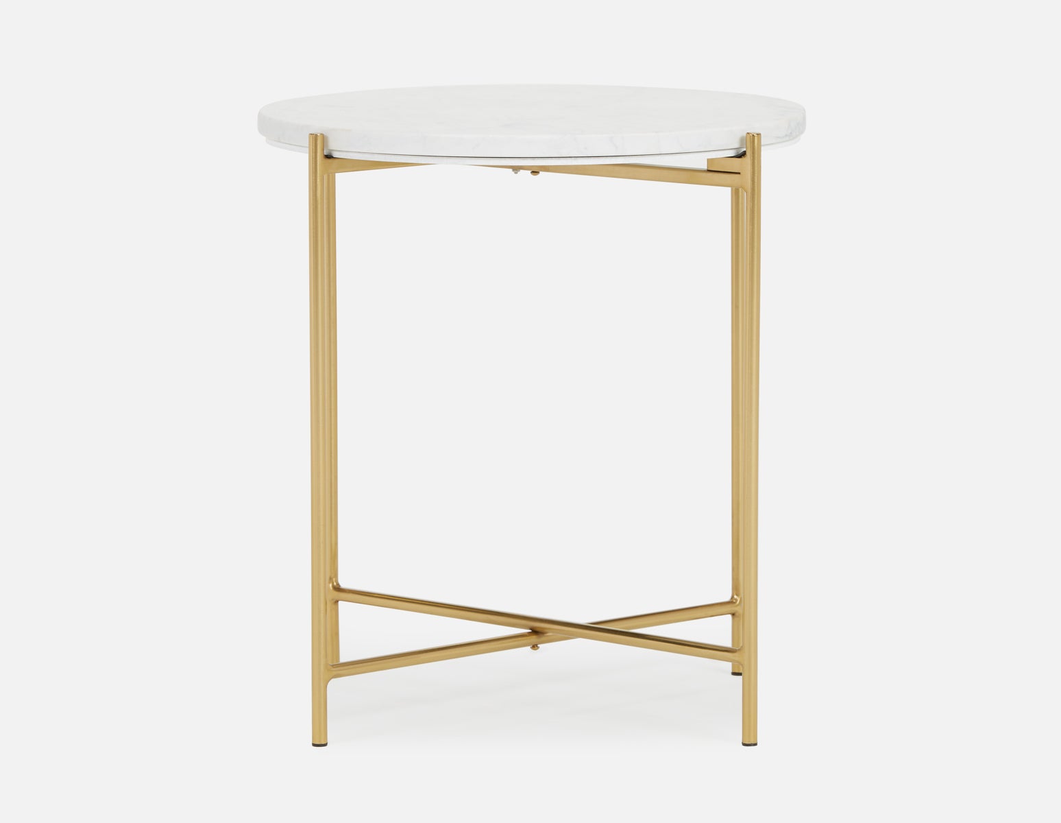 DENVER round marble end table 50cm undefined