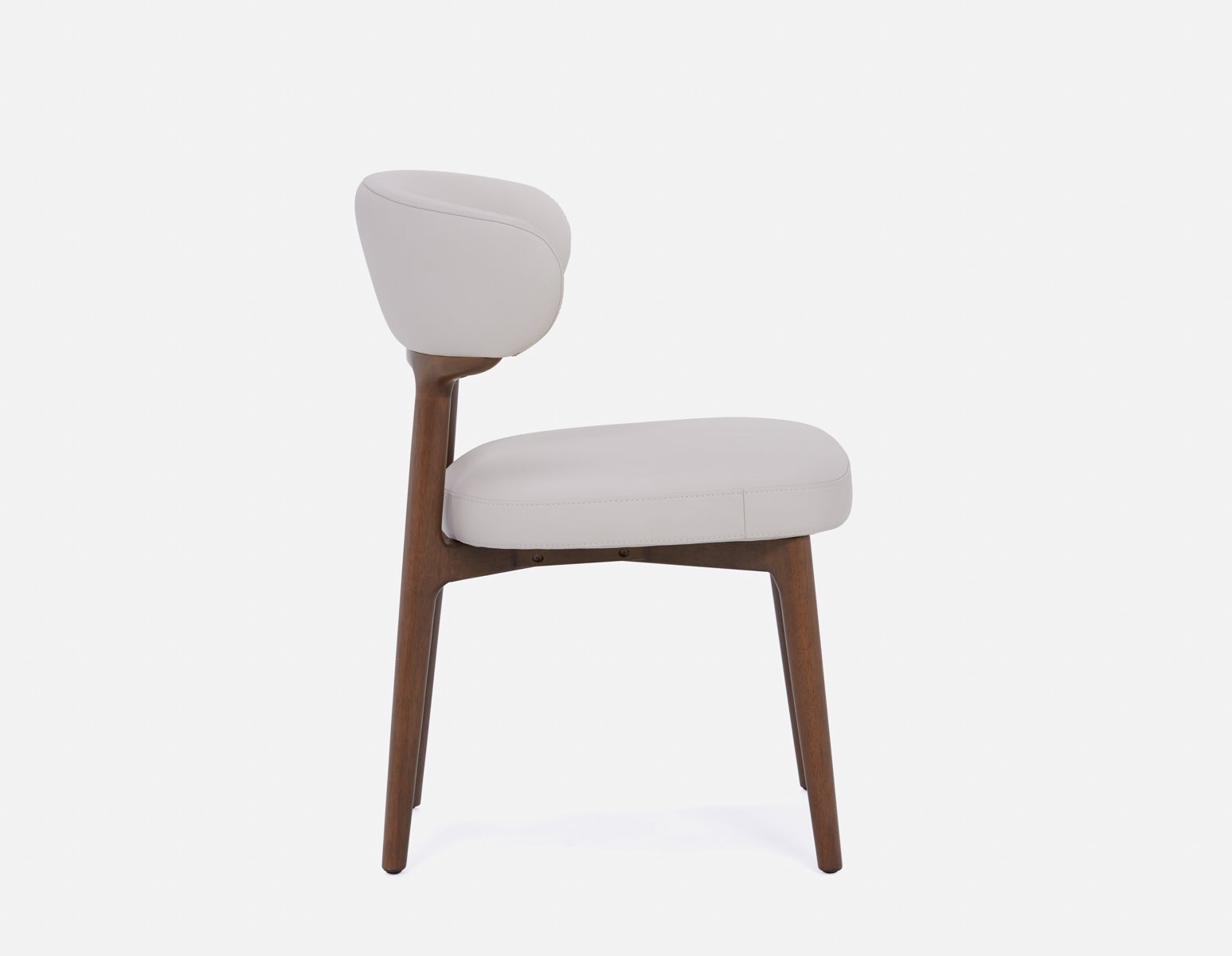 SEVILLE 100% leather mid-century dining chair undefined