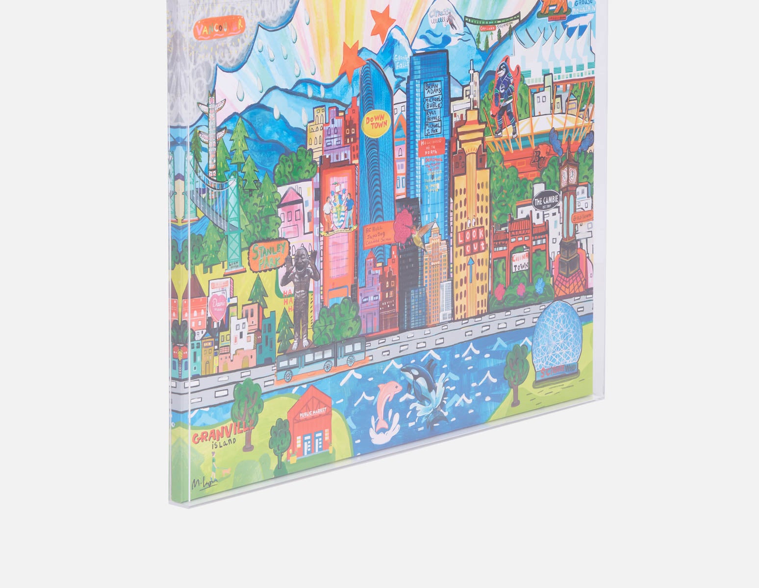 CITY YVR acrylic shadow box art 85 x 110 cm undefined