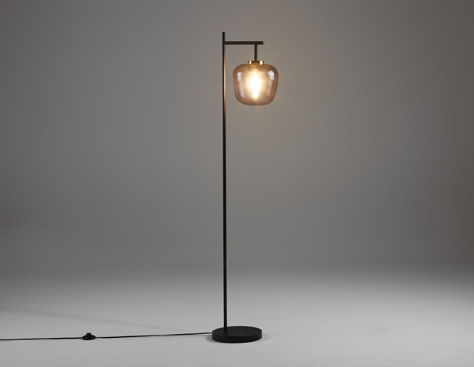 ILLUMI lampe sur pied moderne en verre sculpturale sur tige (61") undefined