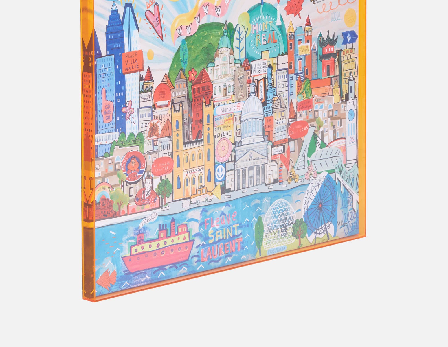CITY YUL acrylic shadow box art 85 x 110 cm undefined