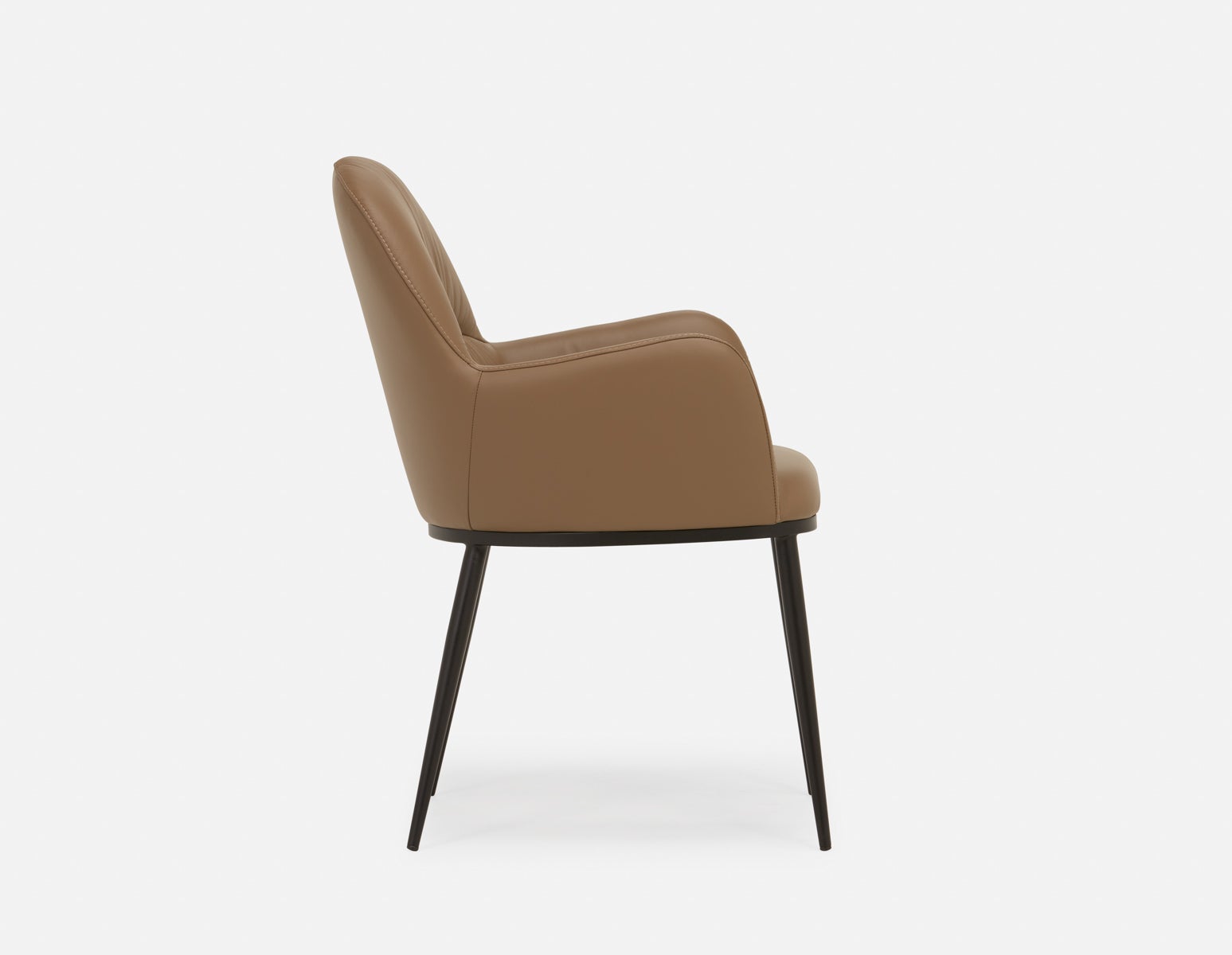 VERONICA 100% leather contemporary dining chair undefined