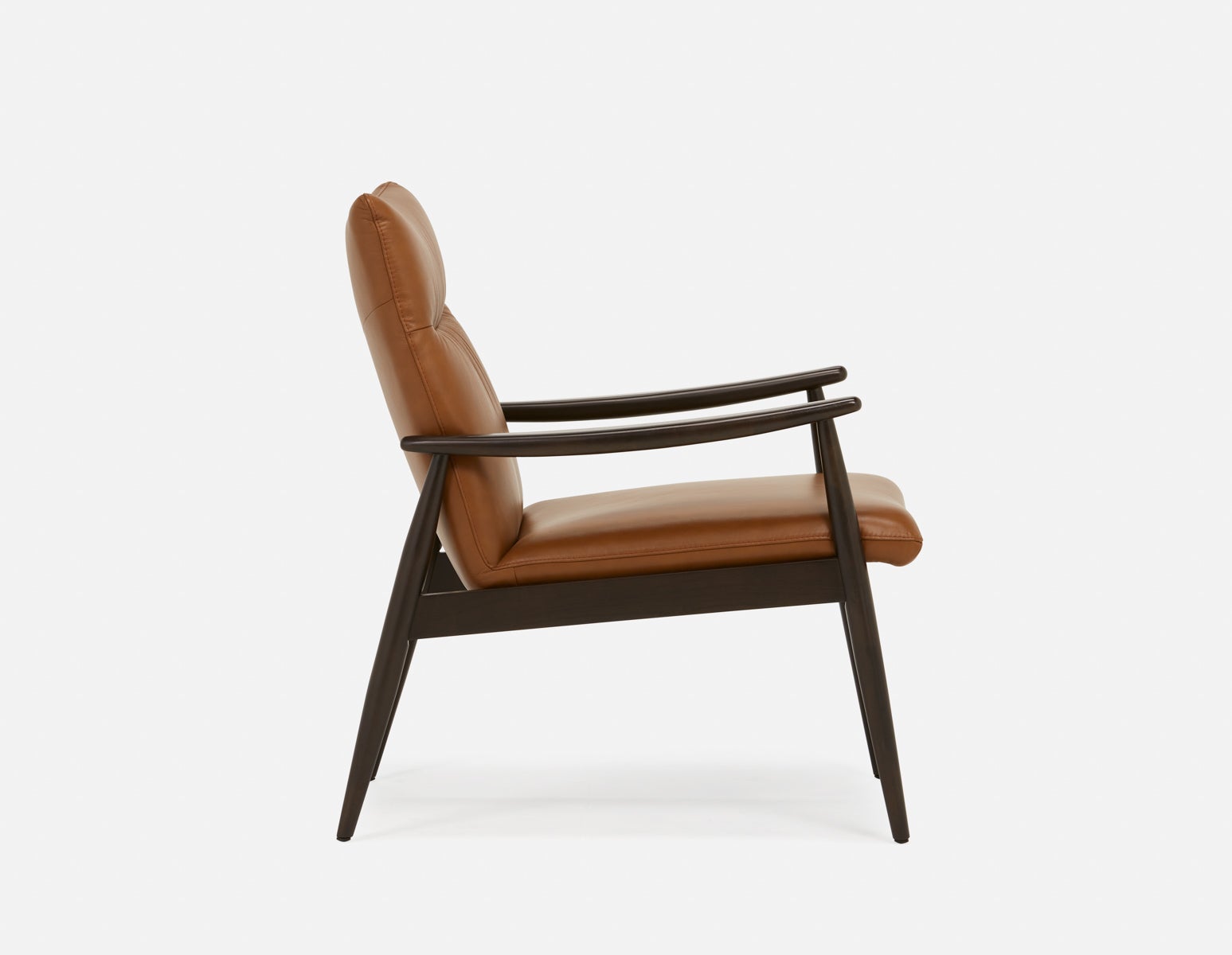 LATONA 100% leather mid-century modern accent chair undefined