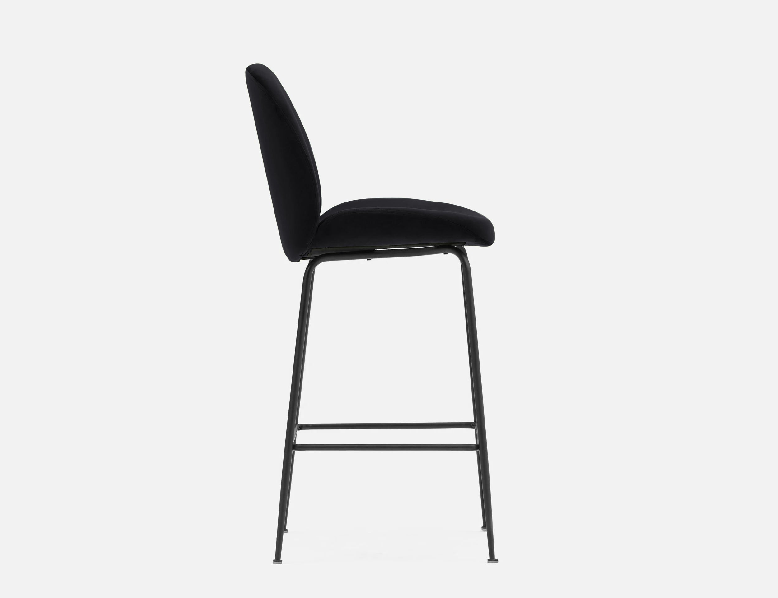 JUDITH velvet bar stool with backrest 78 cm undefined