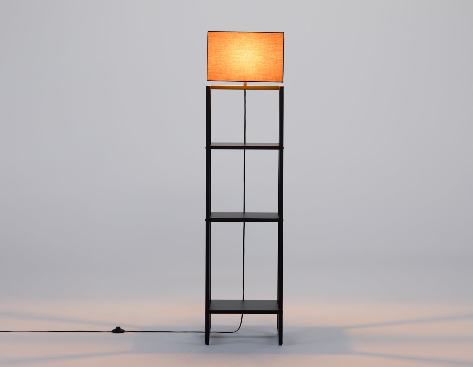 HALDEN standing lamp with 3 tier shelves undefined