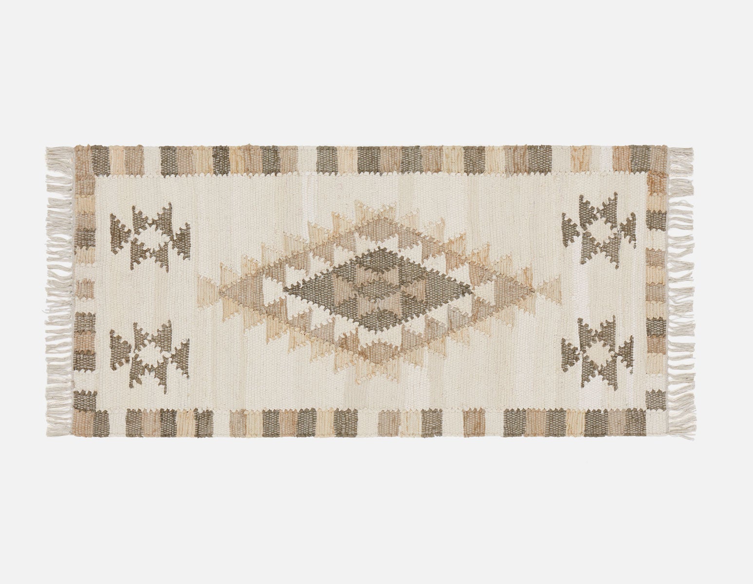 DODA tapis chindi en coton à franges 2.3' x 4.7' undefined