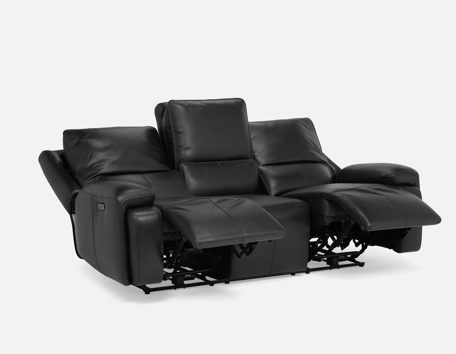 FAOUZI leather contemporary power recliner sofa undefined