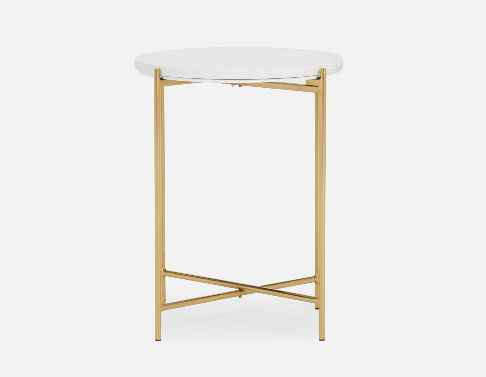 DENVER round marble end table 45cm undefined