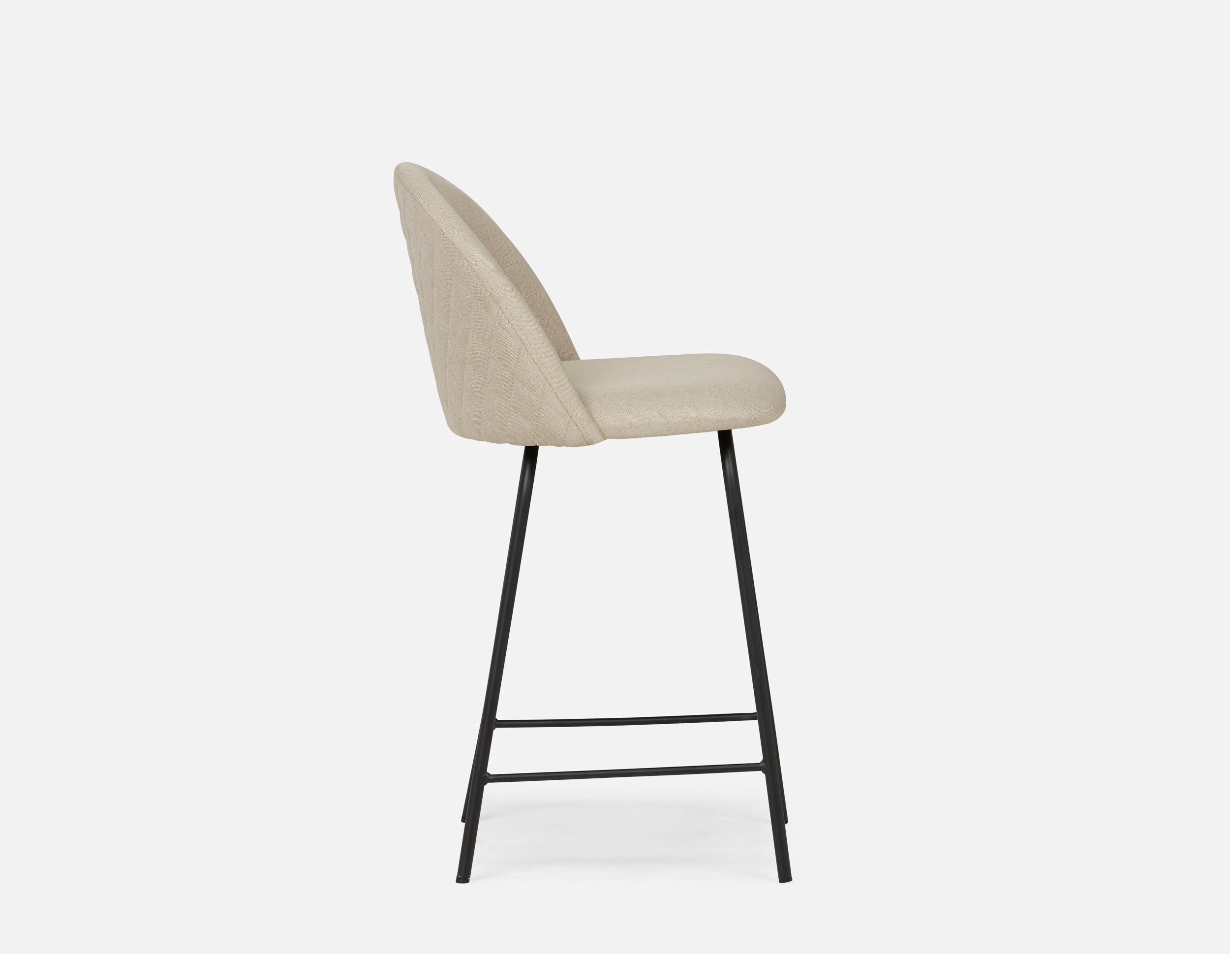 LAVAL mid-century modern counter stool with backrest 61 cm undefined