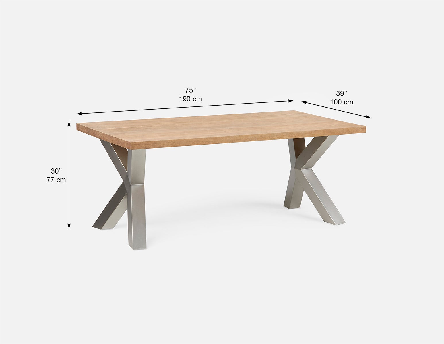 SHIZEN acacia wood dining table 190 cm undefined