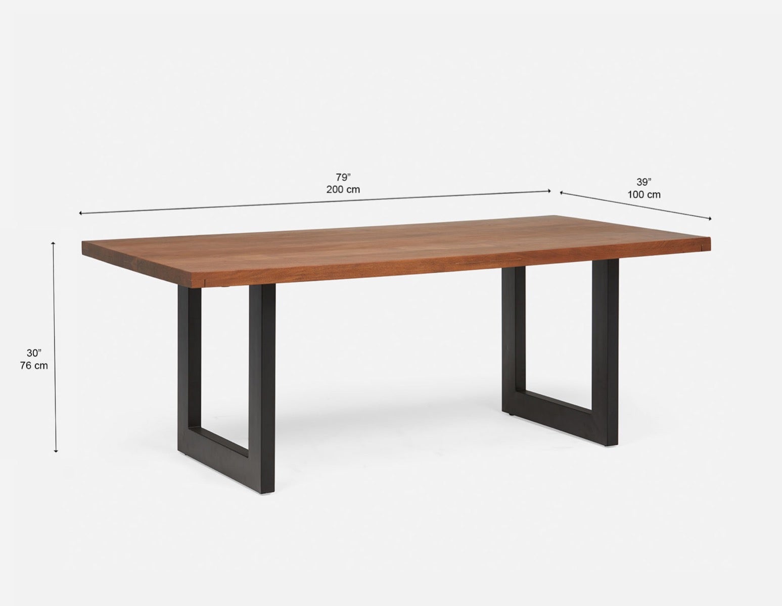 LYON table de salle à manger en bois d'acacia 200 cm undefined