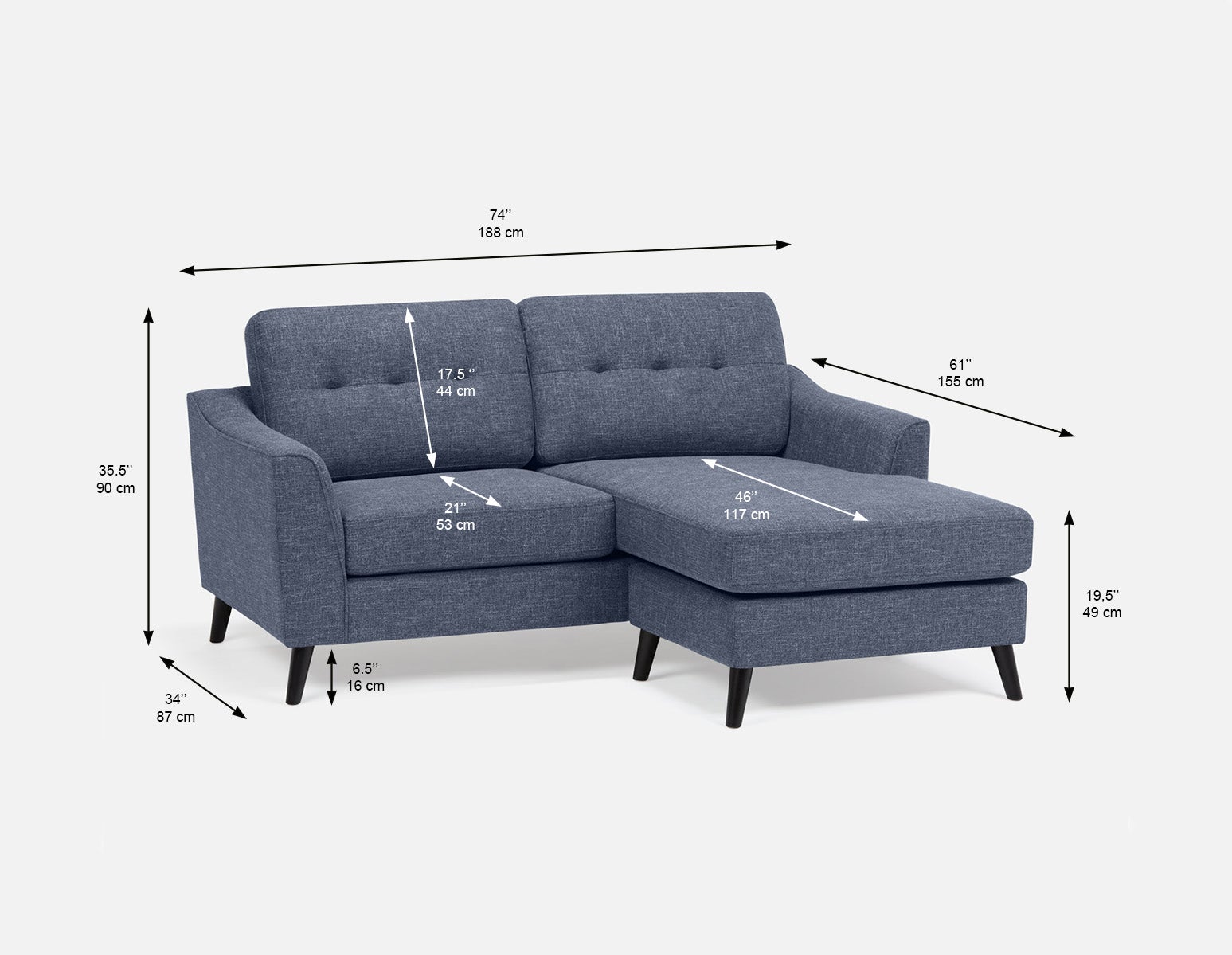 SIRINE canapé d'angle interchangeable undefined