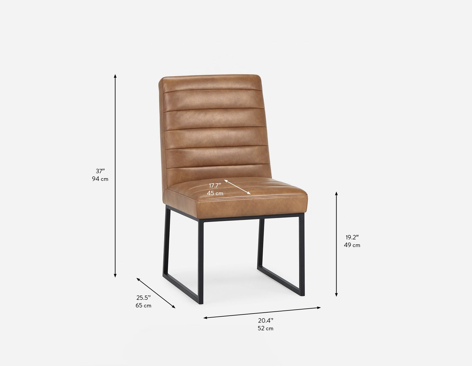 BARI synthetic leather dining chair undefined